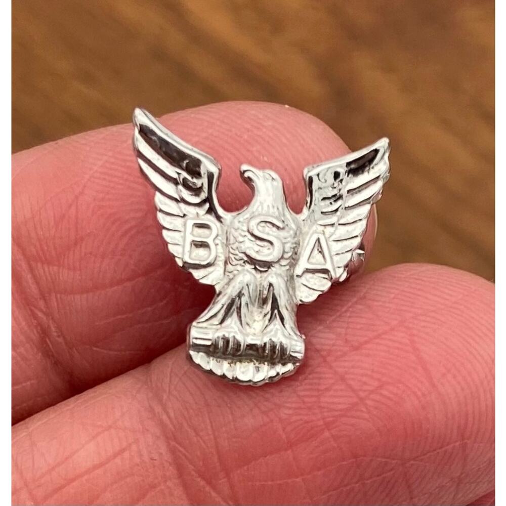 Vintage Sterling Silver Boy Scouts of America Eagle Pin 925 Brooch 1.61g